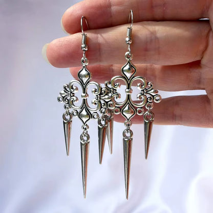 Grunge Accessories Cross Rivet Drop Earrings Punk Charms Earrings Goth Jewelry Korean Fashion Earrings for Women