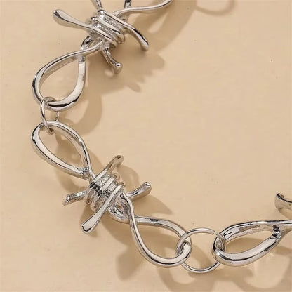 Barbed Wire Choker Necklace Grunge Vintage Punk Emo Accessory Goth