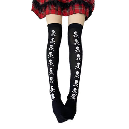 Goth Big Spider Pattern Silk Stockings Gothic Vintage Dark Fishnet Tights Women Emo Alternative Sexy Spider Web Witch Pantyhose