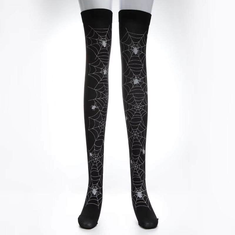 Skull Gothic Dark Long Sexy Stockings Harajuku Emo Alternative Lolita Socks Lingerie Skin Thigh High Garters Hosiery Stockings