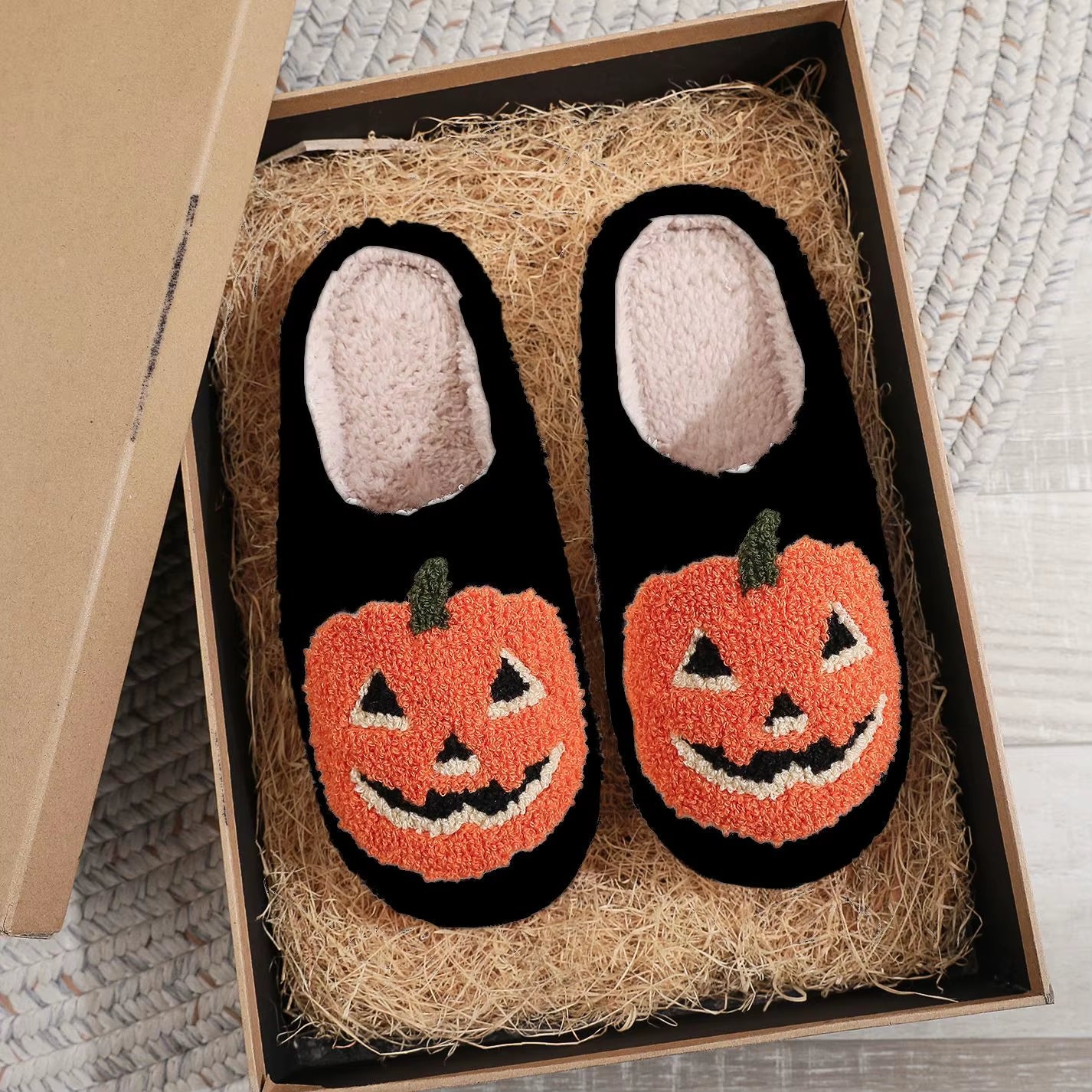 2024 Ghostface Home Cotten Slippers Women'S Winter Halloween Black Warm Plush Slippers Men Flip Flops Indoor Floor Slippers Gift
