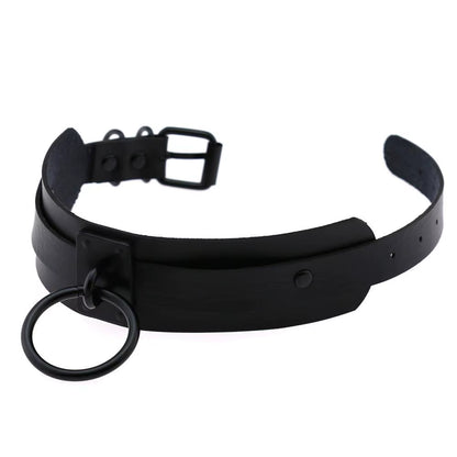 Punk Black O-Round Metal Leather Choker Collar Goth Fashion Necklaces 2023 Women Girls Rock Harajuku Emo Gothic Jewelry