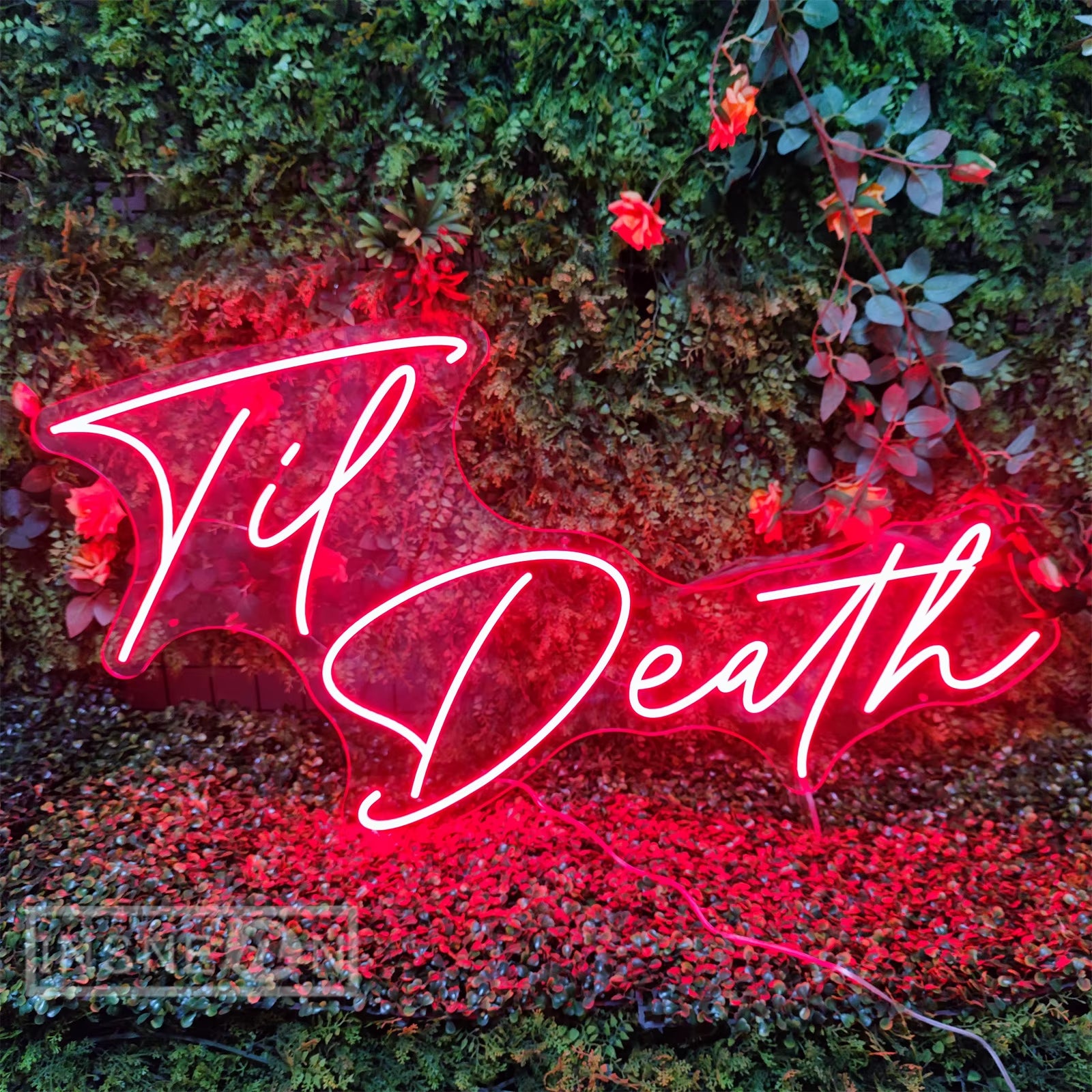 Neon Sign Light Til Death Party Birthday Bar Club Decor LED Neon Lamp Room Bedroom Wall Decoration Neon Light Sign Wedding Decor