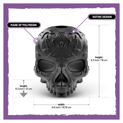 Skull Tissue Box Cover Square Black - Gothic Home Decor, Skull Gifts for Men ...