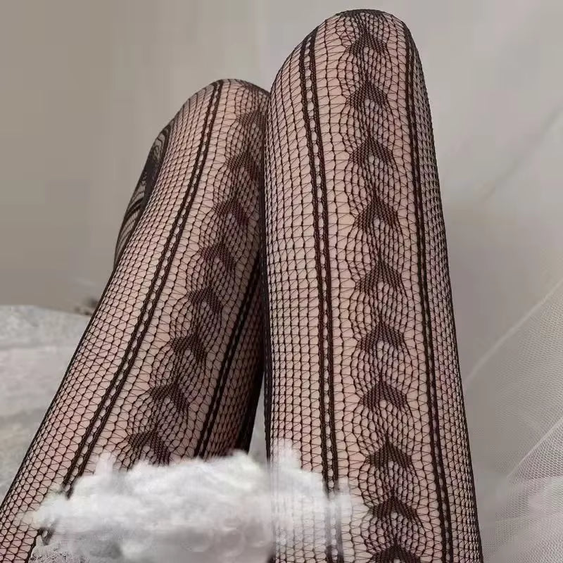 Hot Selling Summer Lolita Fishnet Body Stockings Fish Net Pantyhose Mesh Nylon Tights Lingerie Skin JK Cos Fishnet Waist Hosiery