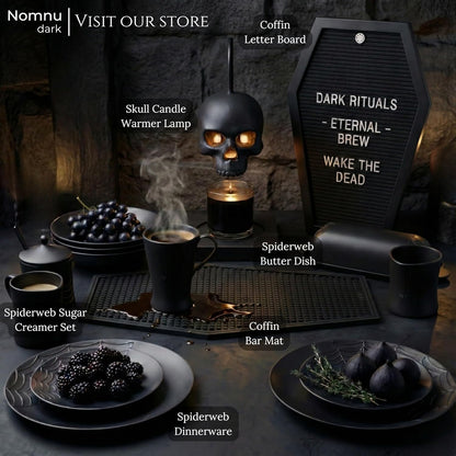 Coffin Letter Board Black +3D Bat Stickers +650 Characters, Spooky & Seasonal Emojis, Wooden Stand - 17X10.5 Inches - Coffin Shaped Goth Decor Sign Witchy Halloween Decorations Gothic Decor Birthday Wedding Home Spooky Gifts