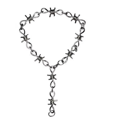 Barbed Wire Choker Necklace Grunge Vintage Punk Emo Accessory Goth