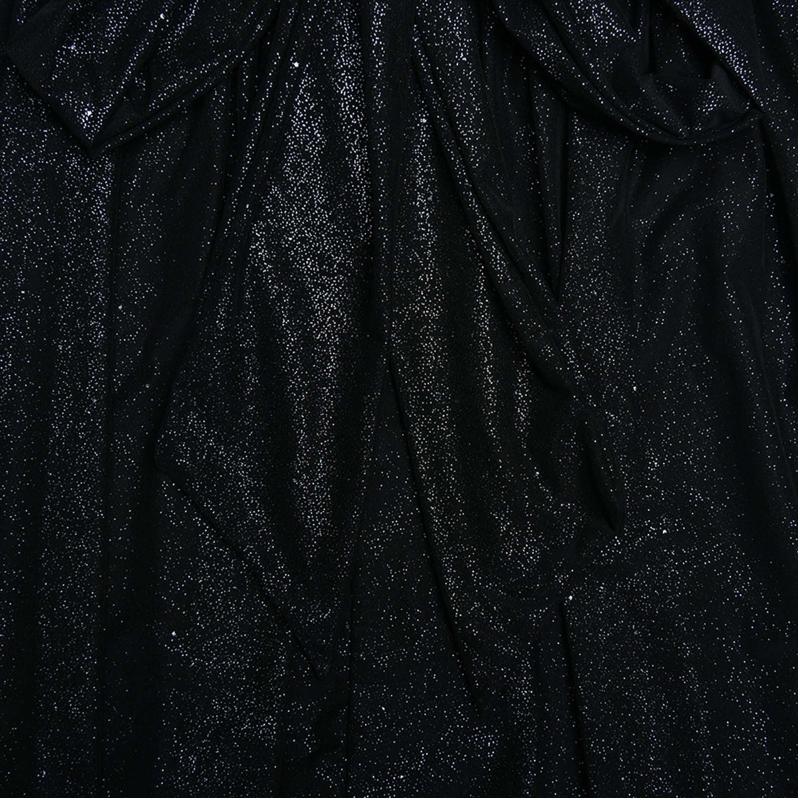 Plus Size Fall Dresses Women'S Strapless Mini Dress, Glitter Tulles Homecoming Dresses for Teens, a Line Short Prom Cocktail Gown with Bow Black M